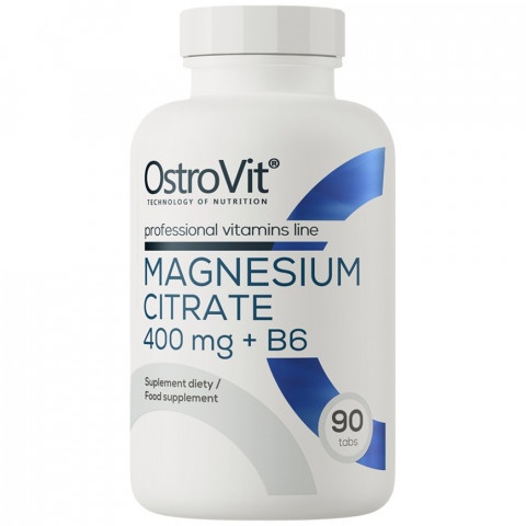 Снимка на Магнезиев цитрат 400 мг. + Витамин B6, таблетки х 90, OstroVit за 14.99лв. от Аптека Медея