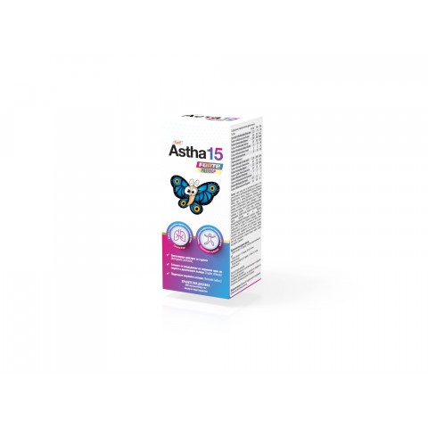 Снимка на Astha15 Forte (Аста15 Форте) Подпомага здравето на горните дихателни пътища, сироп за деца 200 мл., Sun Wave Pharma	 за 33.19лв. от Аптека Медея