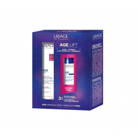Снимка на Uriage Age Lift Уплътняващ коригиращ дневен крем за лице 40 мл. + Age Lift Коригиращ околоочен крем 15 мл. за 61.59лв. от Аптека Медея