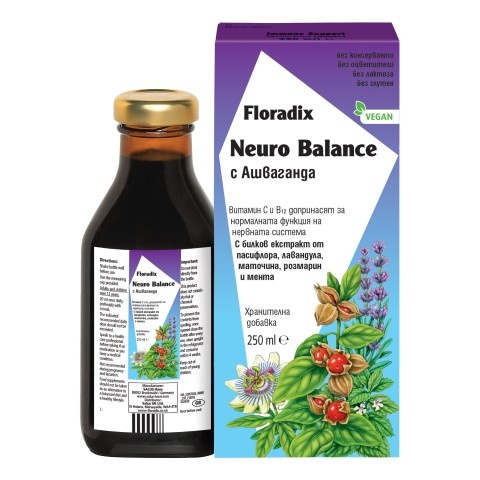 Снимка на Floradix Neuro Balance Тоник с Ашваганда - за нормална фукнкция на нервната система, 250 мл. за 23.99лв. от Аптека Медея