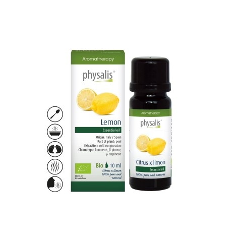 Снимка на Био етерично масло Лимон, 10 мл., Physalis за 10.99лв. от Аптека Медея