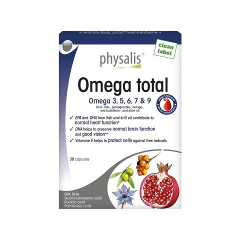 Снимка на Omega Total - Омега 3 Рибено масло, капсули х 30, Physalis за 26.09лв. от Аптека Медея