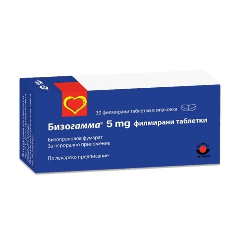 Снимка на Бизогамма 5 мг., таблетки х 30, Bestamed за 3.19лв. от Аптека Медея