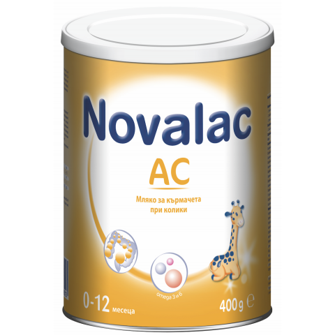 Снимка на Novalac AC адаптирано мляко за кърмачета при колики от 0 до 12 месеца 400г. за 24.69лв. от Аптека Медея