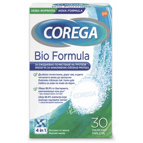 Снимка на Corega Bio Formula почистващи таблетки за зъбни протези х 30 за 9.29лв. от Аптека Медея
