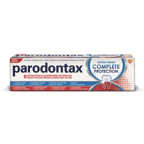 Снимка на Parodontax Complete Protection Extra Fresh паста за зъби ежедневна, за здрави венци и здрави зъби 75мл за 11.99лв. от Аптека Медея