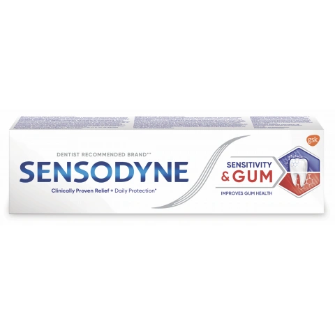 Снимка на Sensodyne Sensitivity & Gum паста за чувствителни зъби, за здрави венци 75мл. за 8.99лв. от Аптека Медея