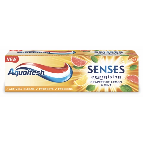 Снимка на Aquafresh Senses Паста за зъби гейпфрут, лемон и mента 75мл за 4.49лв. от Аптека Медея
