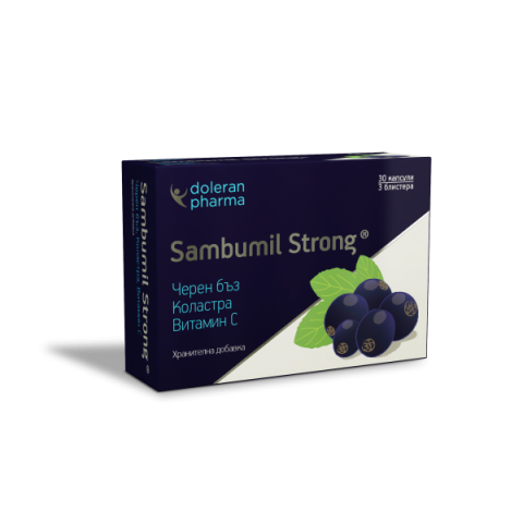 Снимка на Самбумил стронг Хранителна добавка с черен бъз, коластра, витамин C, 30капсули за 18.29лв. от Аптека Медея