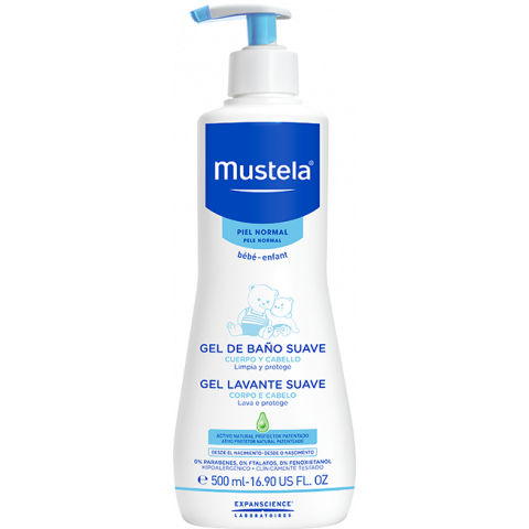 Снимка на Mustela Bebe Гел нежен измиващ за коса и тяло 500мл за 18.52лв. от Аптека Медея