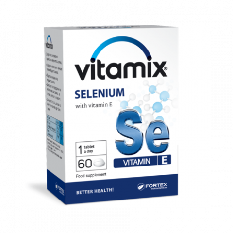 Снимка на Vitamix (Витамикс) Селен + Витамин Е, 60 таблетки, Fortex за 7.39лв. от Аптека Медея
