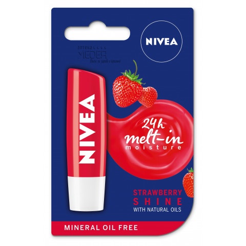 Снимка на Nivea Strawberry Shine Балсам за устни ягода 4,8гр за 4.76лв. от Аптека Медея