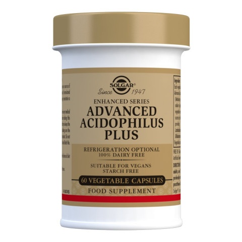 Снимка на Advanced Acidophilus Plus (Ацидофилус Плюс) Пробиотик за здрава чревна флора х 60 таблетки, Solgar за 37.49лв. от Аптека Медея
