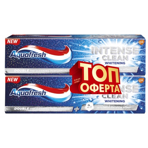 Снимка на Aquafresh Intense White паста за зъби 75мл 1+1 DUO pack за 6.99лв. от Аптека Медея