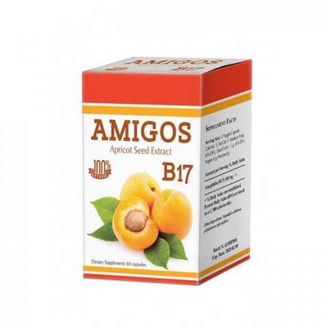 Снимка на Amigos (Амигос) B17 Хранителна добавка с екстракт от кайсиеви семена, 60 капсули за 29.29лв. от Аптека Медея