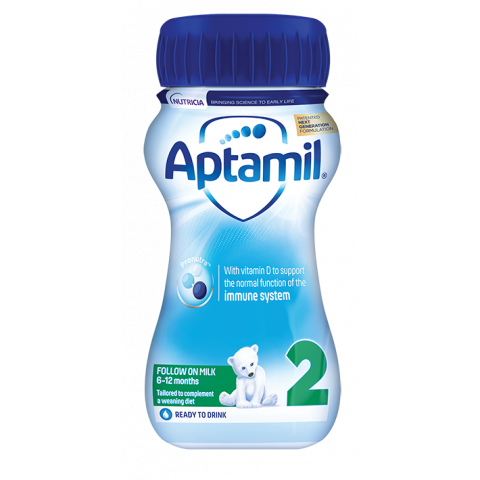 Снимка на Aptamil 2 Liquid мляко за деца след 6-тия до 12-ия месец 200мл. за 4.59лв. от Аптека Медея