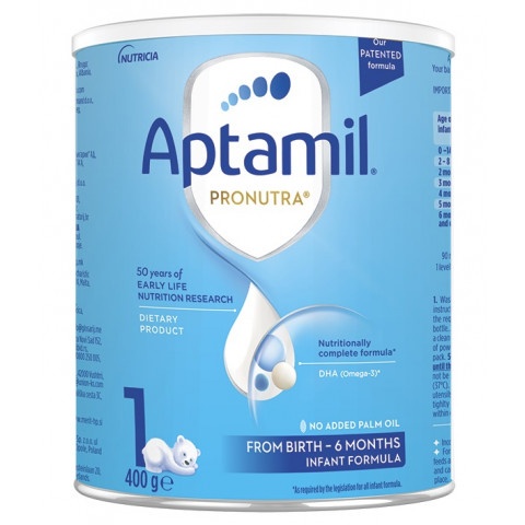 Снимка на Мляко за кърмачета от раждането до 6-месечна възраст, 400г., Aptamil Pronutra 1 за 21.79лв. от Аптека Медея