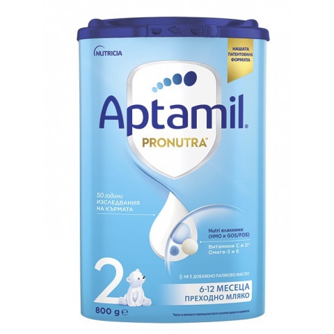 Снимка на Преходно мляко за кърмачета от 6 до 12 месечна възраст, 800г., Aptamil Pronutra 2 за 42.99лв. от Аптека Медея