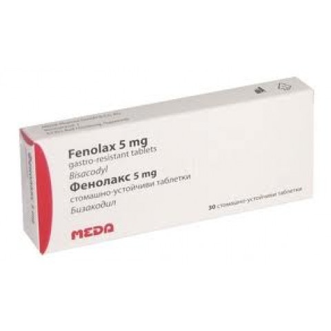 Снимка на Фенолакс, Слабително средство, с бизакодил, 5мг, 30 таблетки, Меда Фарма за 1.59лв. от Аптека Медея