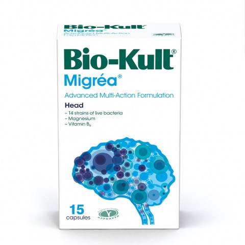 Снимка на Bio-Kult Migrea (Био-Култ Мигреа) - за храносмилателния тракт и централната нервна система, капсули х 15, Protexin за 13.99лв. от Аптека Медея