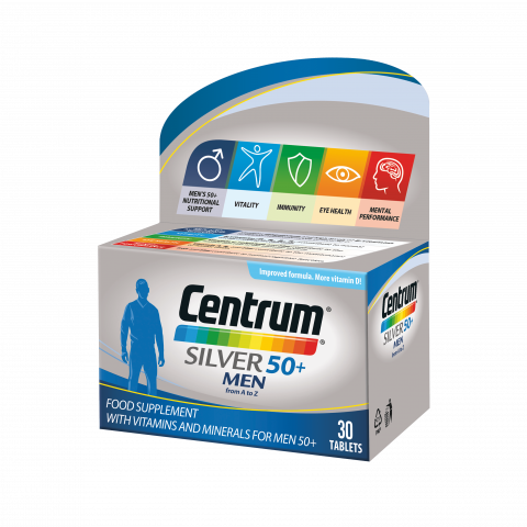 Снимка на Центрум Силвър за мъже 50+, A-Z витамини и минерали, 30 таблетки за 29.39лв. от Аптека Медея