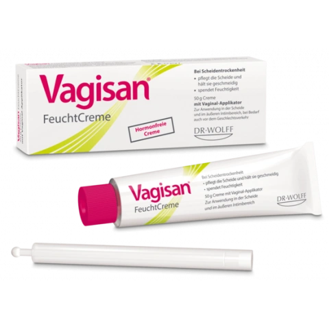 Снимка на Вагизан Овлажняващ крем за жени с вагинална сухота, с апликатор 25г за 19.39лв. от Аптека Медея
