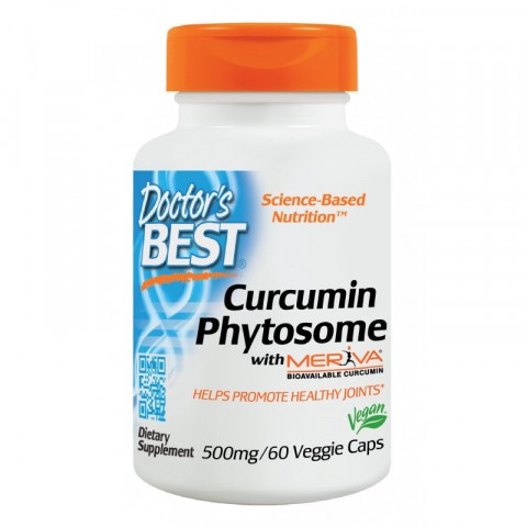 Снимка на Curcumin Phytosome (Куркумин) за стави, 500мг, 60 капсули, Doctor's best за 50.99лв. от Аптека Медея