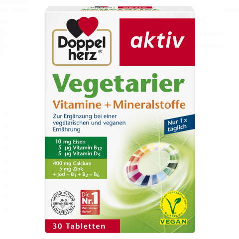 Снимка на Aktiv Витамини и минерали за вегетарианци и вегани, таблетки х 30, Doppelherz за 8.75лв. от Аптека Медея
