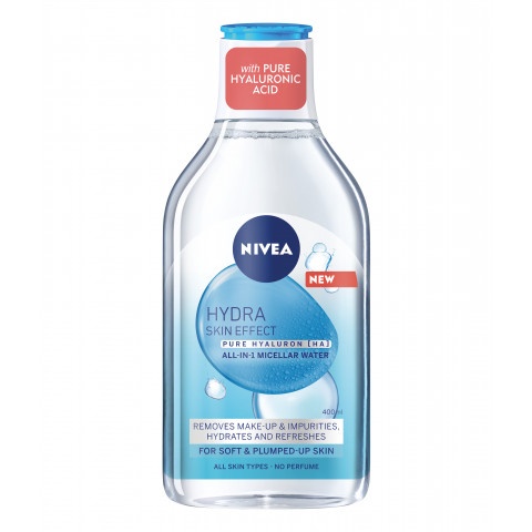 Снимка на Nivea Hydra Skin Effect Pure Hyaluron хидратираща мицеларна вода за лице с хиалурон 400мл. за 6.59лв. от Аптека Медея