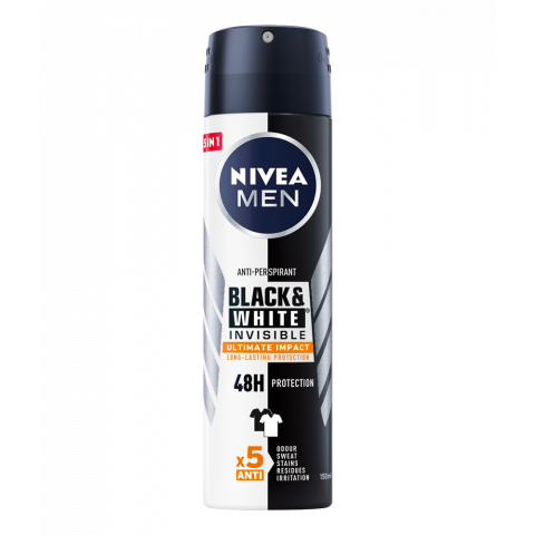 Снимка на Nivea Men Deo Invisible On Black & White Ultimate Impact Дезодорант спрей 150мл за 6.99лв. от Аптека Медея