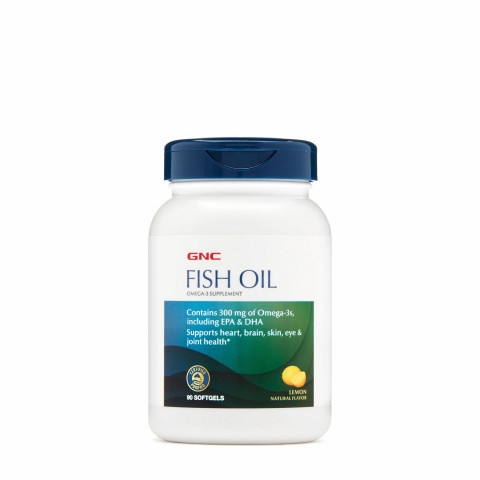 Снимка на Рибено масло – За подкрепа на очите, мозъка и сърцето, капсули х 90, GNC Fish Oil за 27.27лв. от Аптека Медея