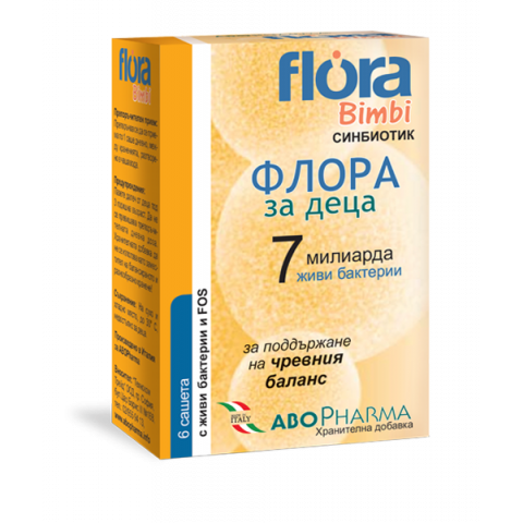 Снимка на Флора 7 за поддържане на чревния баланс, за деца, 6 сашета, Abopharma за 10.89лв. от Аптека Медея