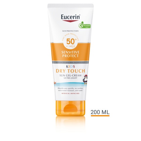 Снимка на Слънцезащитен гел-крем за деца, 200 мл. Eucerin Sensitive Protect SPF50+ за 47.69лв. от Аптека Медея