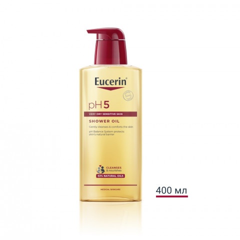 Снимка на Душ олио за тяло за чувствителна кожа, 400 мл. Eucerin PH5 за 30.69лв. от Аптека Медея