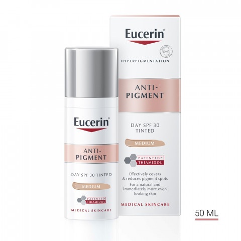 Снимка на Оцветен крем за лице срещу пигментни петна, тъмен тон, 50 мл. Eucerin Anti Pigment SPF30 за 64.79лв. от Аптека Медея