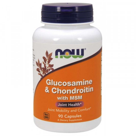 Снимка на Глюкозамин + Хондроитин и МСМ, за здрави стави, 90 капсули, Now Foods за 59.99лв. от Аптека Медея