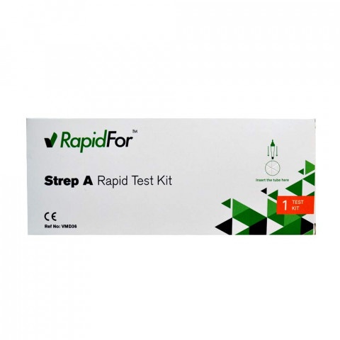 Снимка на Бърз тест за стрептококи (Скарлатина) група А, х 1 брой, RapidFor Strep A за 14.99лв. от Аптека Медея