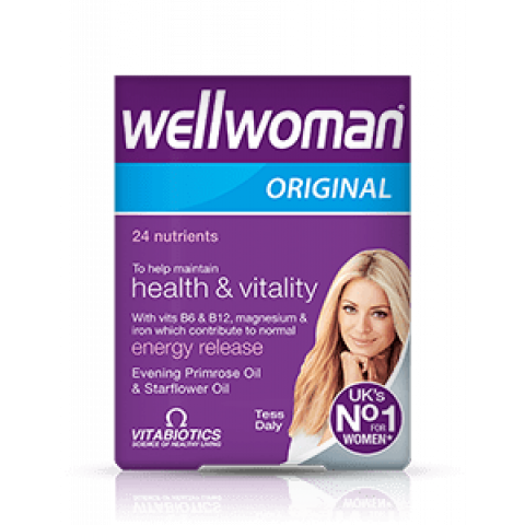 Снимка на Wellwoman (Уелуомън) Оригинал за жени, подпомага здравето и жизнеността, 30 капсули, Vitabiotics за 21.79лв. от Аптека Медея
