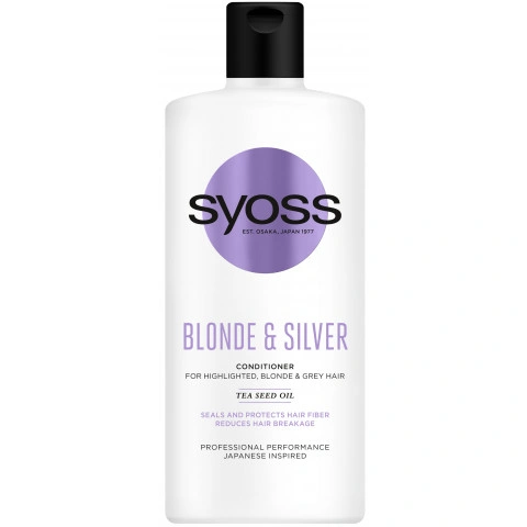 Снимка на Syoss Blonde & Silver балсам за руса и сива коса 440мл за 8.69лв. от Аптека Медея