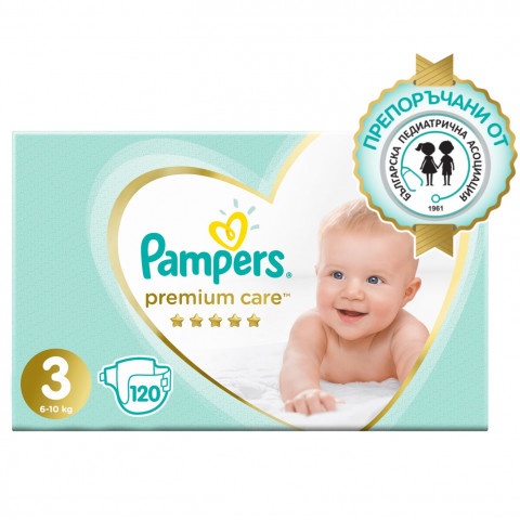 Снимка на Pampers Premium Care Micro B №3 Еднократните пелени за бебета 5-9кг х 120 броя за 56.86лв. от Аптека Медея