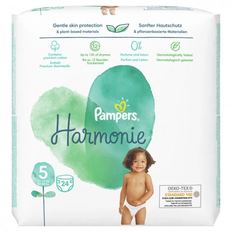 Снимка на Pampers Harmonie S5 пелени за еднократна употреба, за деца над 11кг х 24 броя за 35.29лв. от Аптека Медея