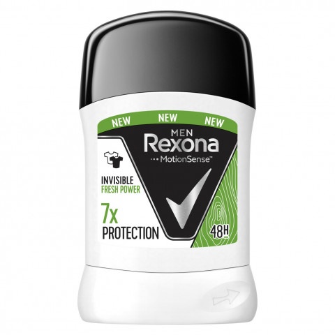 Снимка на Rexona Men Invisible Fresh Power 7 x Protection дезодорант стик 40мл. за 8.59лв. от Аптека Медея