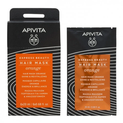 Снимка на Apivita Express Beauty Ревитализираща маска за коса с портокал 20 мл за 5.39лв. от Аптека Медея
