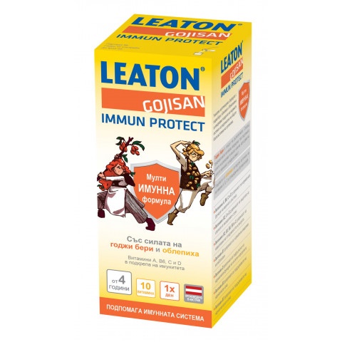 Снимка на Leaton (Леатон) Gojisan Immun Protect - подпомага имунната система за деца от 4 години, сироп 240мл. за 23.99лв. от Аптека Медея
