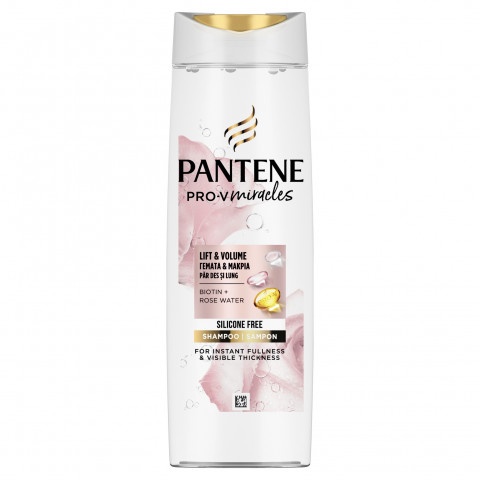 Снимка на Pantene Pro-V Miracles Lift&Volume шампоан за коса с биотин и розова вода 300мл  за 7.94лв. от Аптека Медея