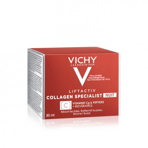 Снимка на Анти-ейдж нощен крем за лице против бръчки, 50 мл, Liftactiv Collagen Specialist Vichy за 60.22лв. от Аптека Медея