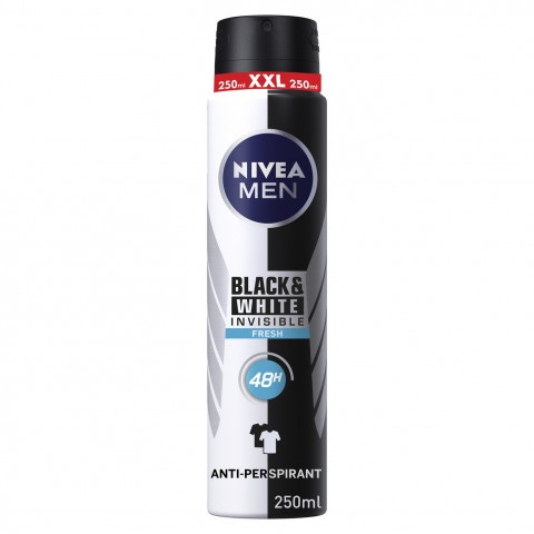 Снимка на Nivea Men Black & White Invisible Дезодорант спрей 250мл XL формат промо за 7.99лв. от Аптека Медея