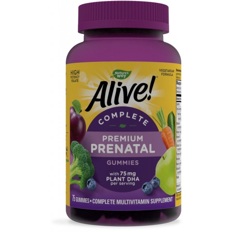 Снимка на Alive! Prenatal мултивитамини за бременни 146мг. х 75 желирани таблетки, Nature's Way за 51.42лв. от Аптека Медея