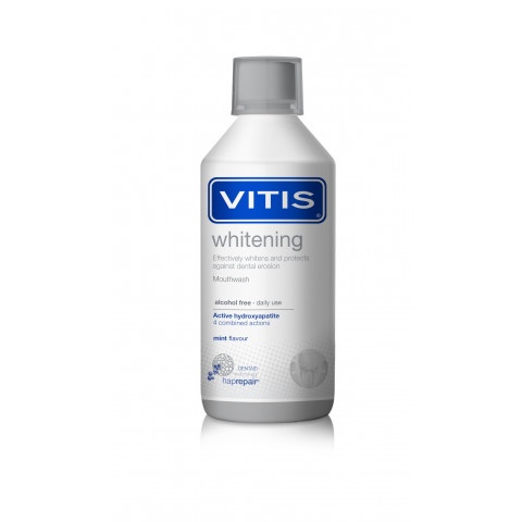 Снимка на Vitis Whitening, Вода за уста, избелва зъбите и предпазва от появата на чувствителност 500мл., Dentaid за 16.09лв. от Аптека Медея