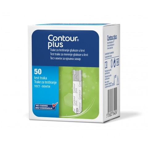 Снимка на Contour Plus Тест-ленти, проследяване и контролиране на кръвната захар х 50 броя, Bayer за 19.99лв. от Аптека Медея